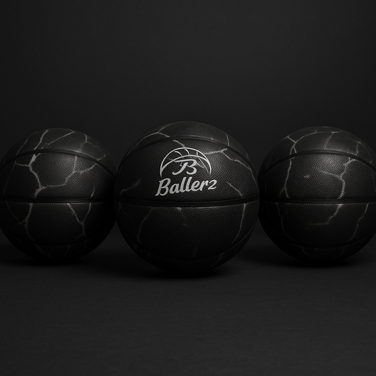 Ballon de basket imprimé marbre noir