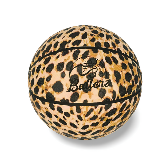 Ballon de basket imprimé léopard Beige