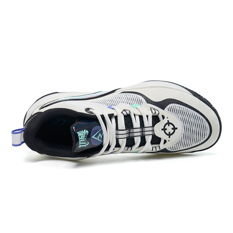 Chaussure de basket AR Battle 2 "Comet" de la marque Ballerz, avec semelle blanche et noire