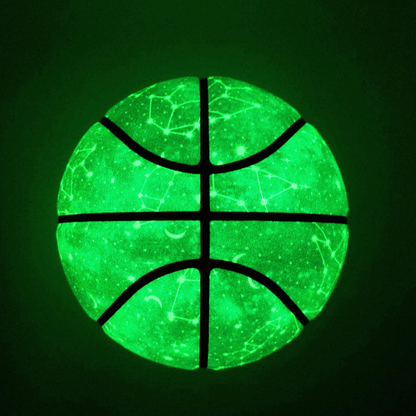 Ballon de basket lumineux étoilé bleu