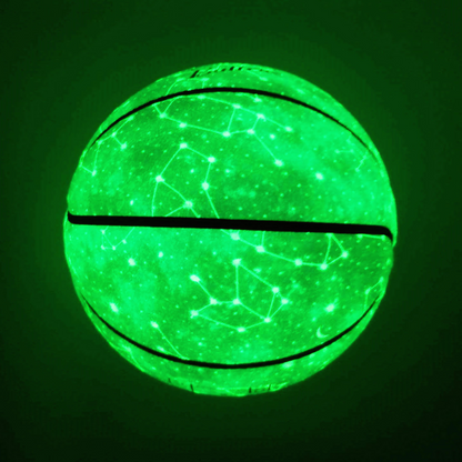 Ballon de basket lumineux étoilé bleu