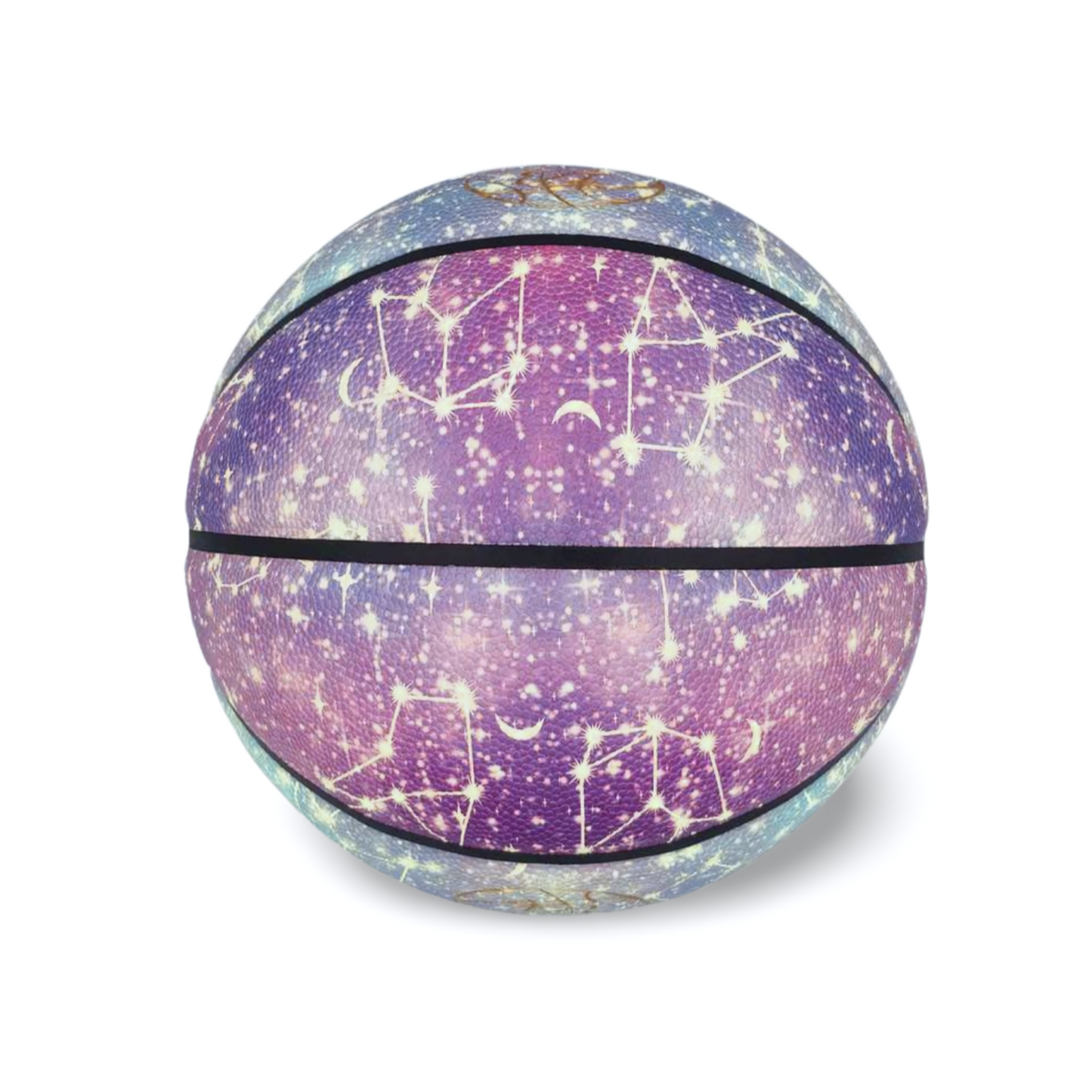 Ballon de basket lumineux étoilé violet