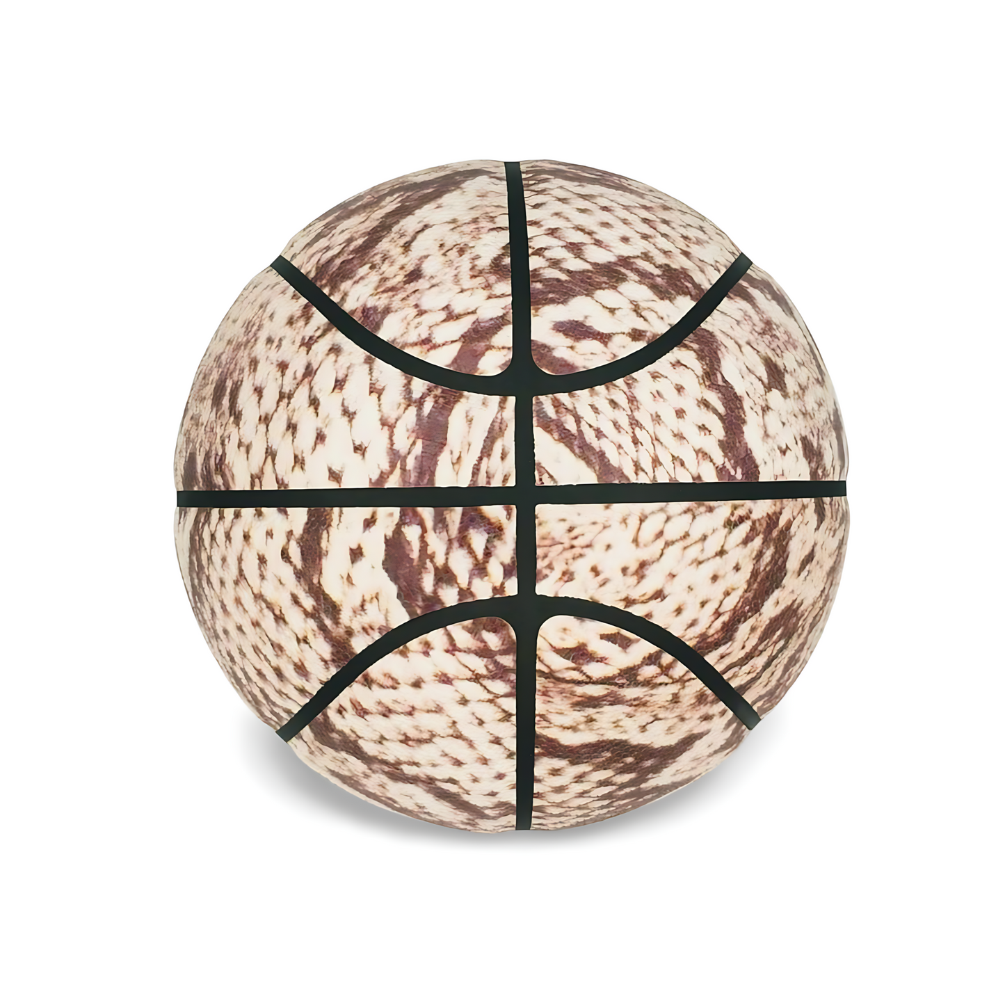 Ballon de basket imprimé python Beige