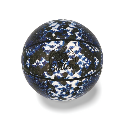 Ballon de basket imprimé python Bleu