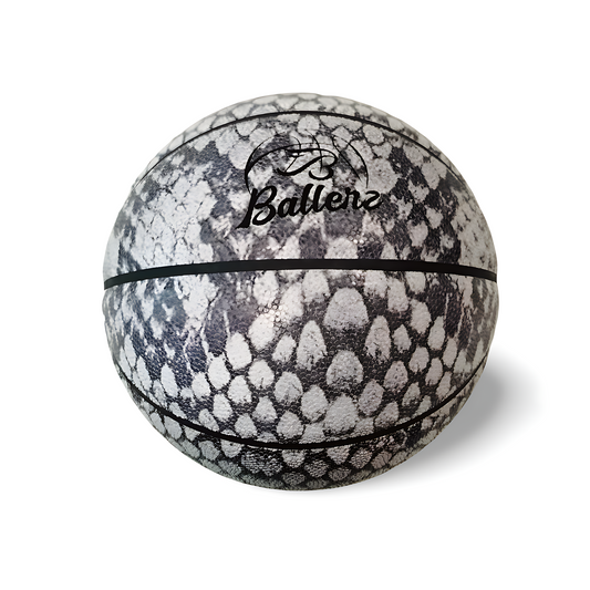 Ballon de basket imprimé python Gris