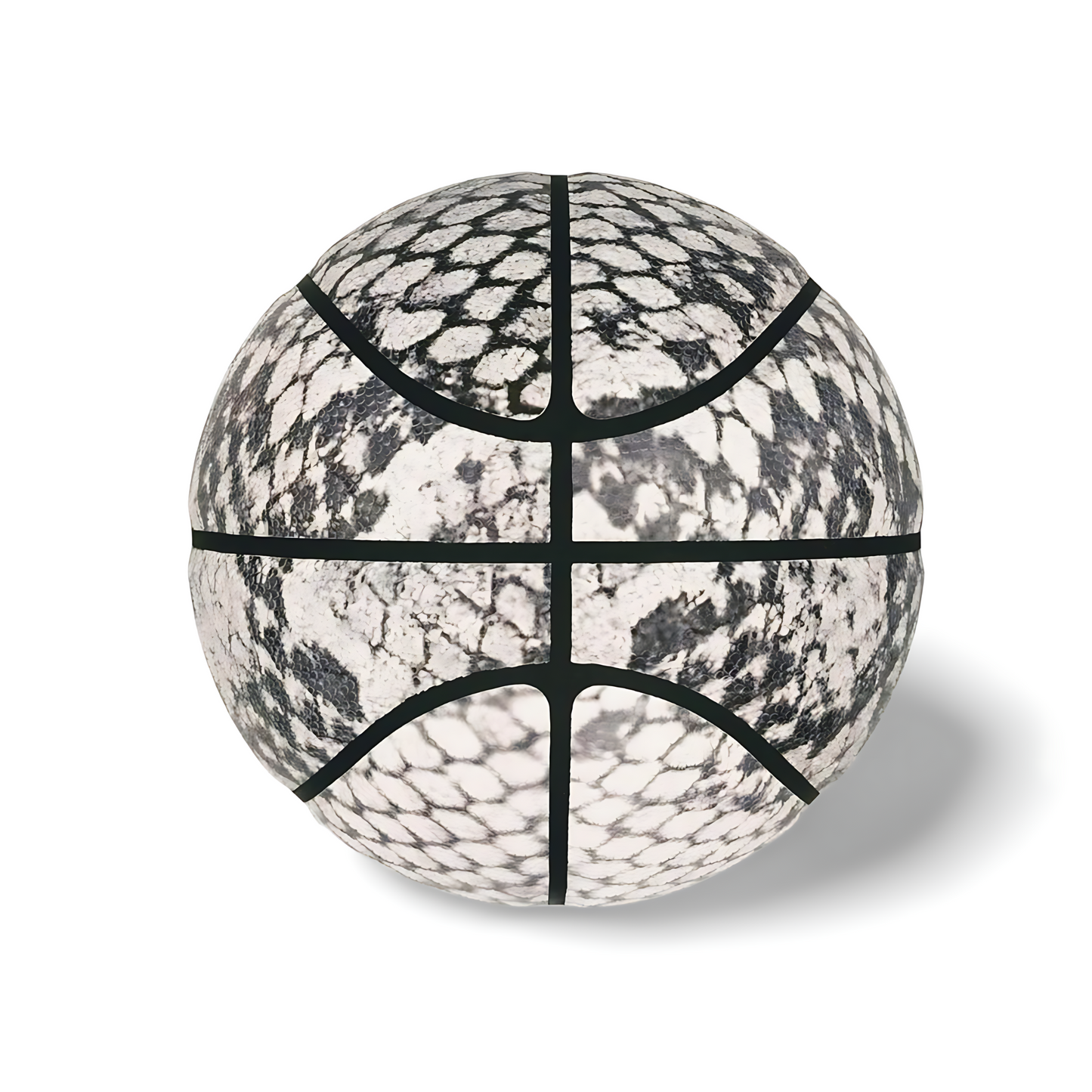 Ballon de basket imprimé python Gris