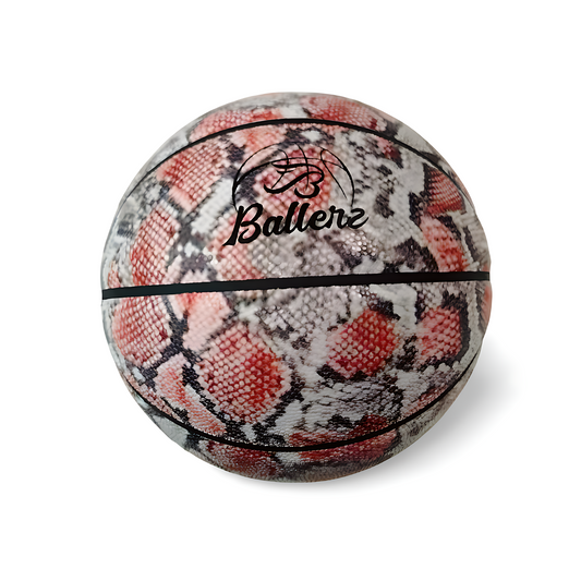 Ballon de basket imprimé python Rosé
