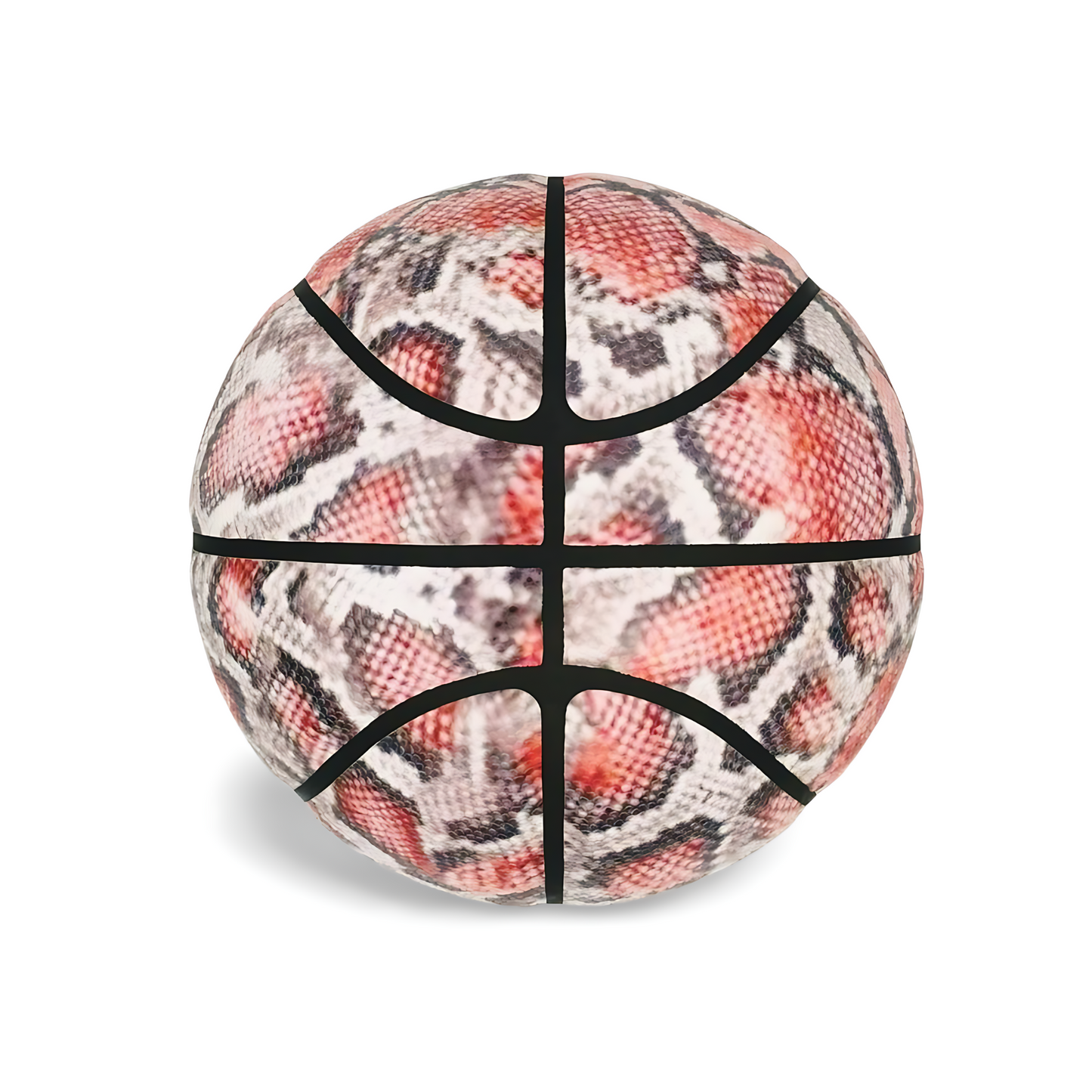 Ballon de basket imprimé python Rosé