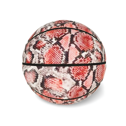 Ballon de basket imprimé python Rosé