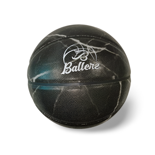 Ballon de basket imprimé marbre noir