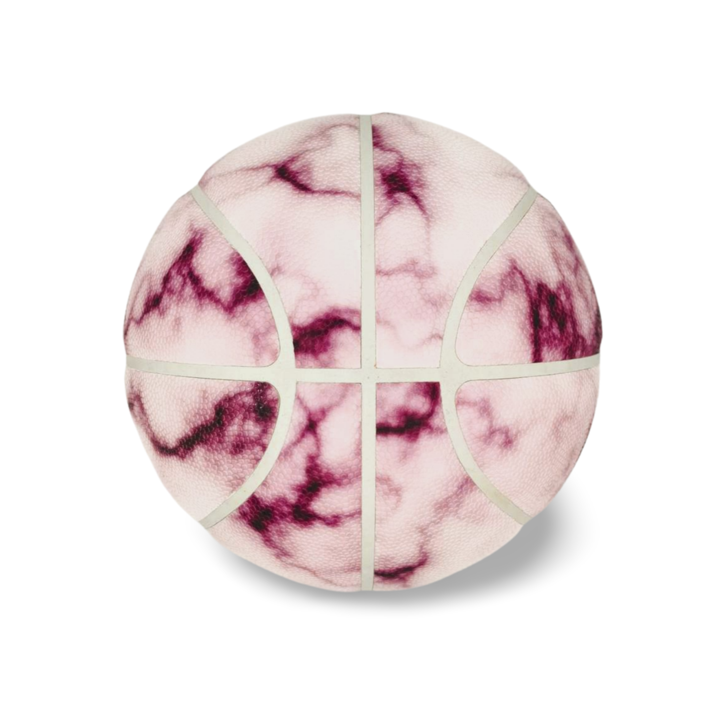 Ballon de basket imprimé marbre rosé