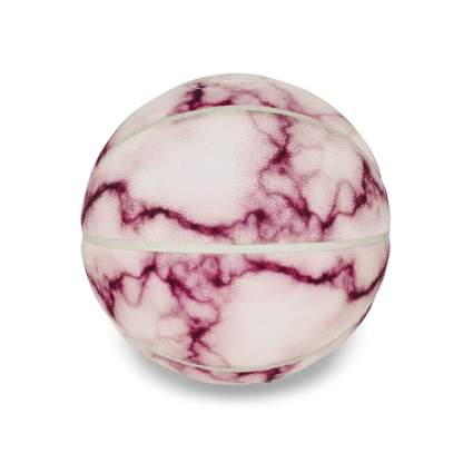 Ballon de basket imprimé marbre rosé