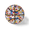 Ballon de basket imprimé wax Mosaïque triangle